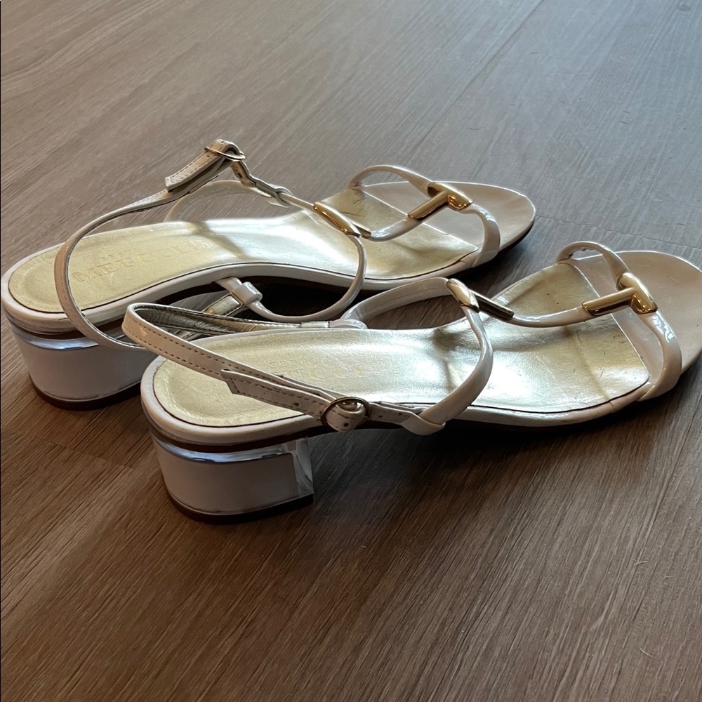 Sesto Meucci Cream Strappy Sandals